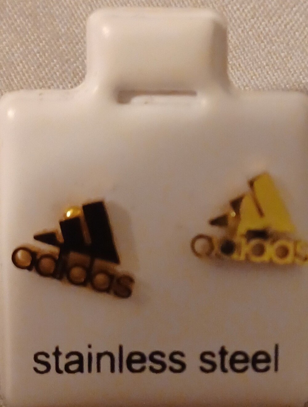 Adidas Gold Stainless Steel Stud Earrings
